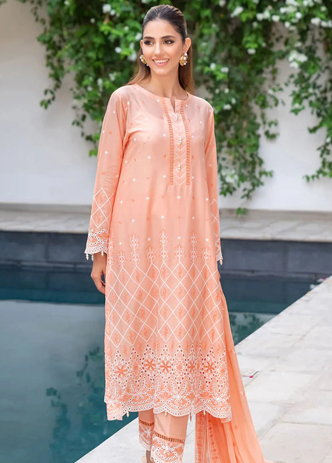 Addee Pret Embroidered Lawn 3 Piece Suit SM-042