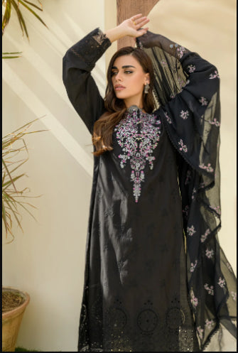 Addee Pret Embroidered Lawn 3 Piece Suit Mehru SM-009