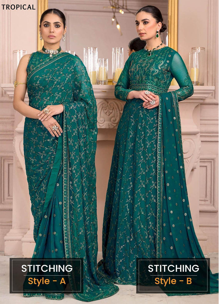 Afreen by Zarif Embroidered  Suits Unstitched 3 Piece ZF23A ZA-07 Tropical - Formal Collection