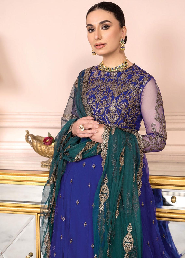Afreen by Zarif Embroidered  Suits Unstitched 3 Piece ZF23A ZA-09 Royal - Formal Collection