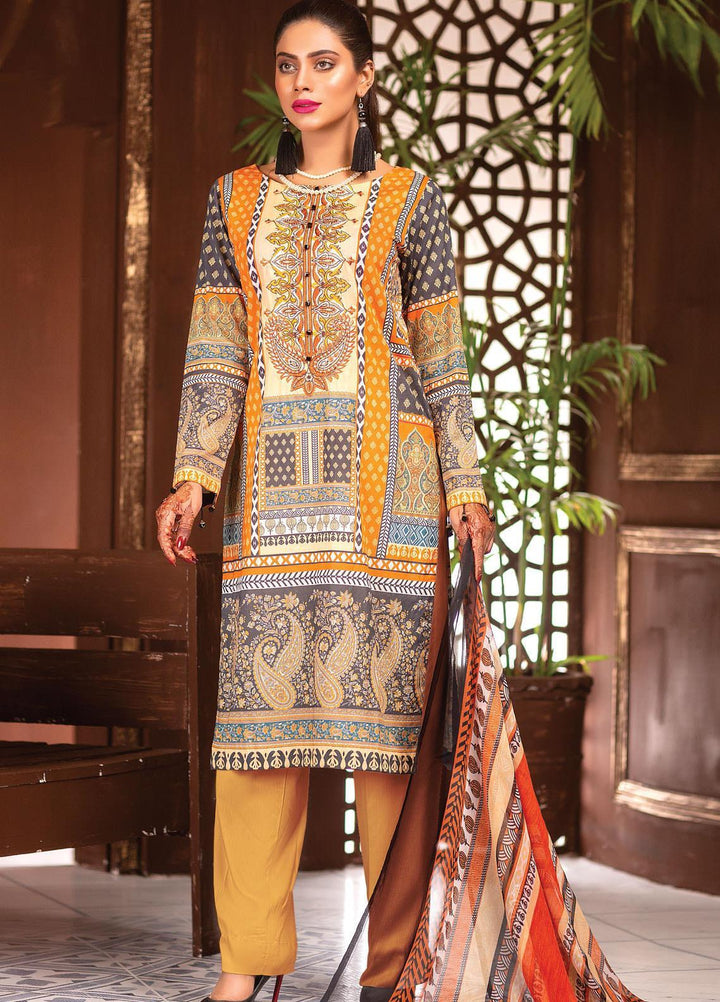 Afreen by Zebaish Embroidered Lawn Suits Unstitched 3 Piece ZSH21AR DE-01 - Summer Collection