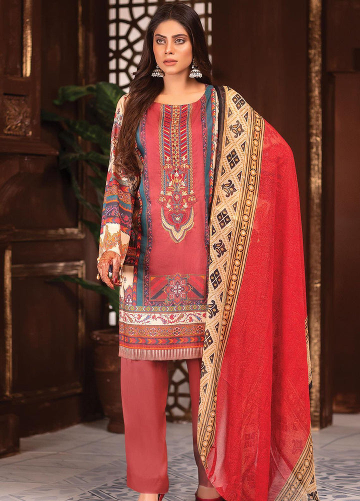Afreen by Zebaish Embroidered Lawn Suits Unstitched 3 Piece ZSH21AR DE-02 - Summer Collection