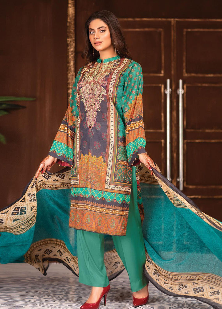 Afreen by Zebaish Embroidered Lawn Suits Unstitched 3 Piece ZSH21AR DE-04 - Summer Collection