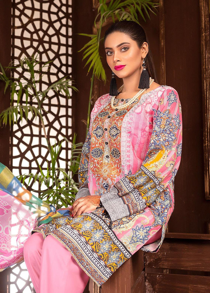 Afreen by Zebaish Embroidered Lawn Suits Unstitched 3 Piece ZSH21AR DE-07 - Summer Collection