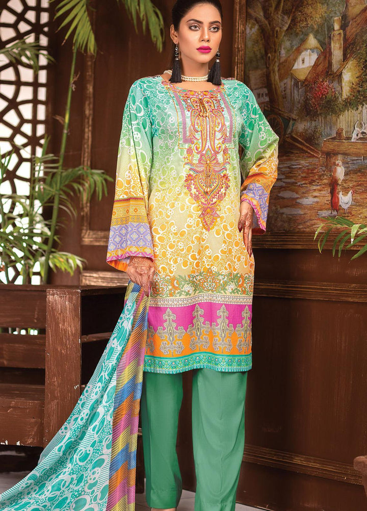 Afreen by Zebaish Embroidered Lawn Suits Unstitched 3 Piece ZSH21AR DE-08 - Summer Collection