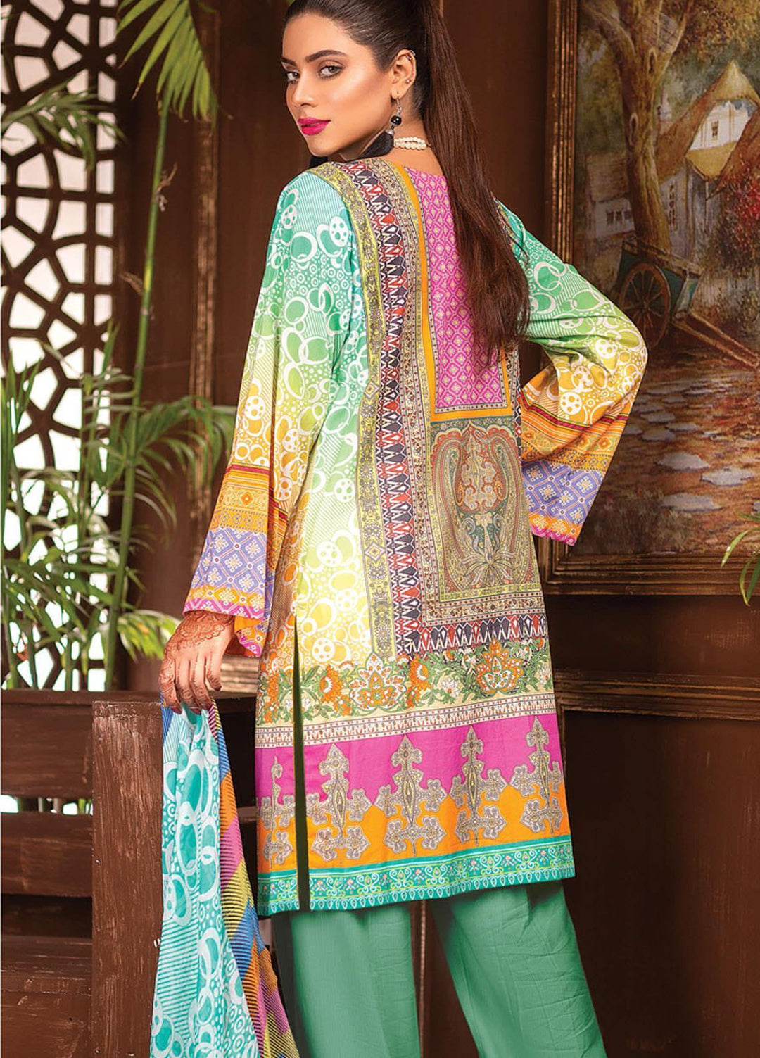 Afreen by Zebaish Embroidered Lawn Suits Unstitched 3 Piece ZSH21AR DE-08 - Summer Collection