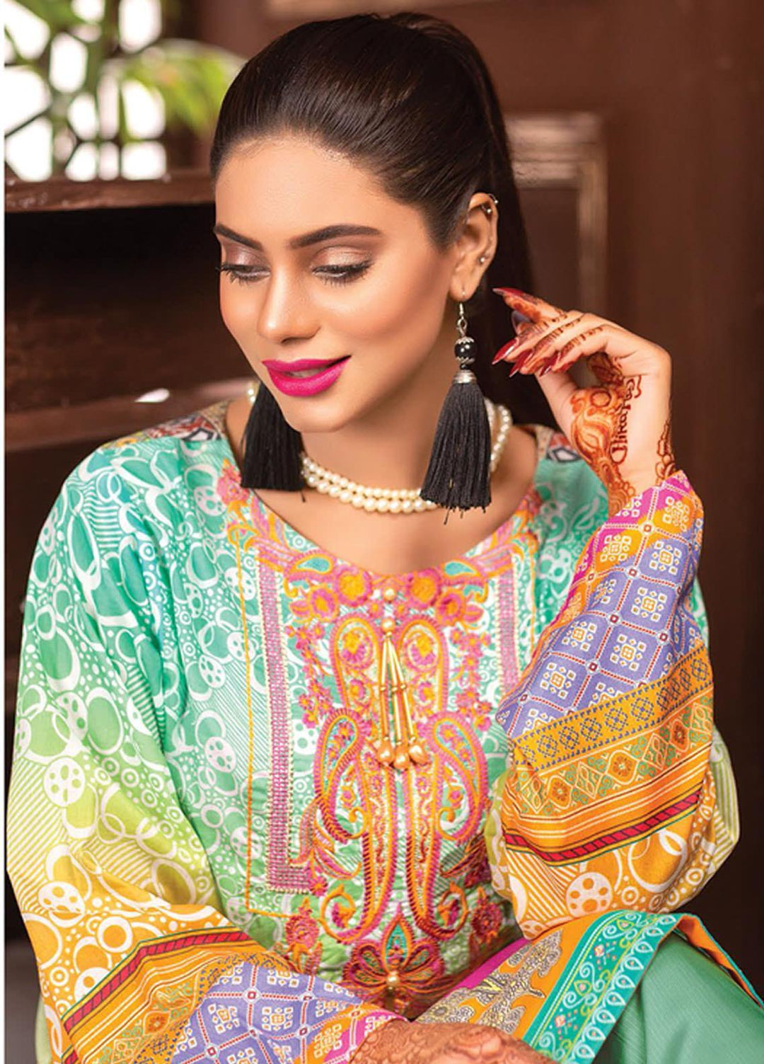Afreen by Zebaish Embroidered Lawn Suits Unstitched 3 Piece ZSH21AR DE-08 - Summer Collection