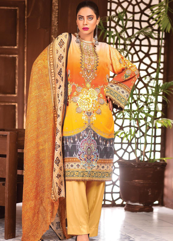 Afreen by Zebaish Embroidered Lawn Suits Unstitched 3 Piece ZSH21AR DE-09 - Summer Collection