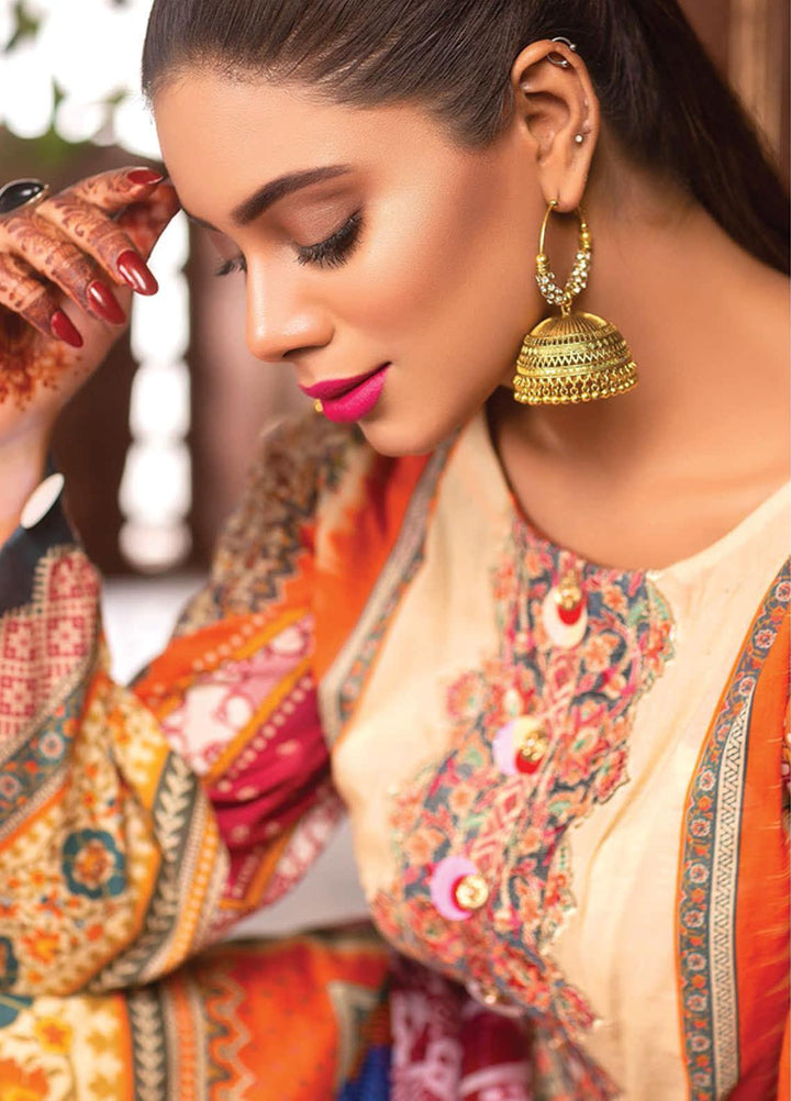 Afreen by Zebaish Embroidered Lawn Suits Unstitched 3 Piece ZSH21AR DE-10 - Summer Collection