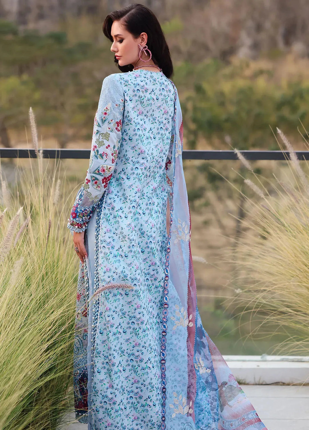 Afrozeh Embroidered Lawn Suits Unstitched 3 Piece AF25UL25 D-07 Presta - Luxury Collection