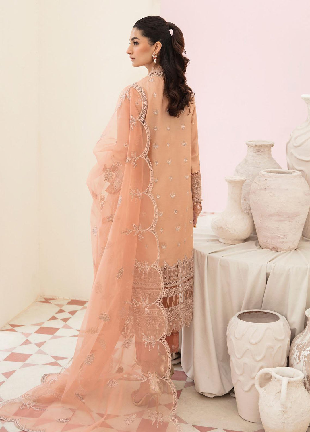 Afrozeh Embroidered Lawn Suits Unstitched 3 Piece AF23FC AL-23-V3-06 Hazel - Festive Collection
