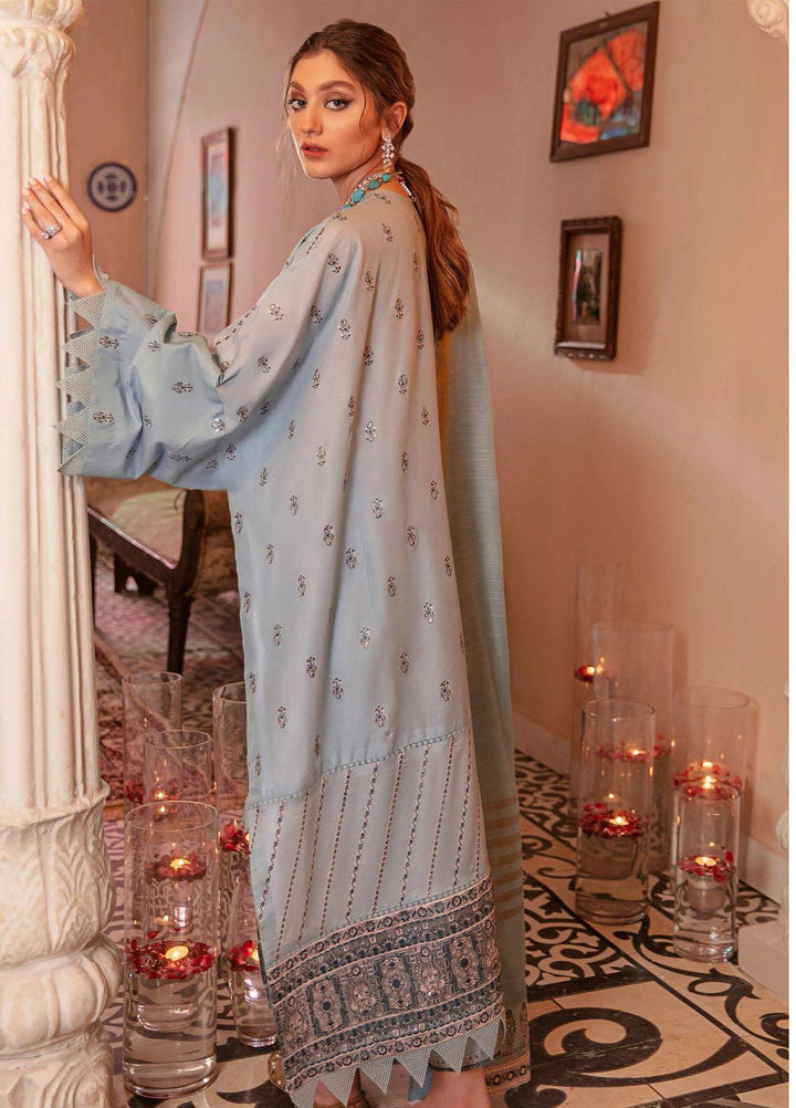Gul Bahar By Afrozeh Embroidered Lawn Suits Unstitched 3 Piece AF21GB 03 Surmai - Festive Collection