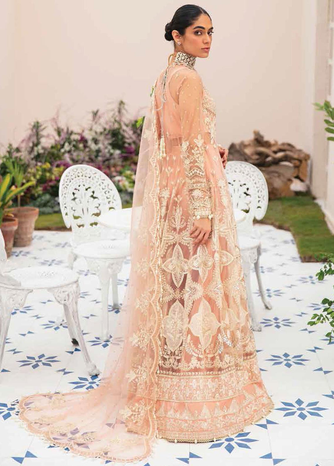 La Fuschsia By Afrozeh Embroidered Net Suits Unstitched 3 Piece AF23LF 007 Sophie - Festive Collection