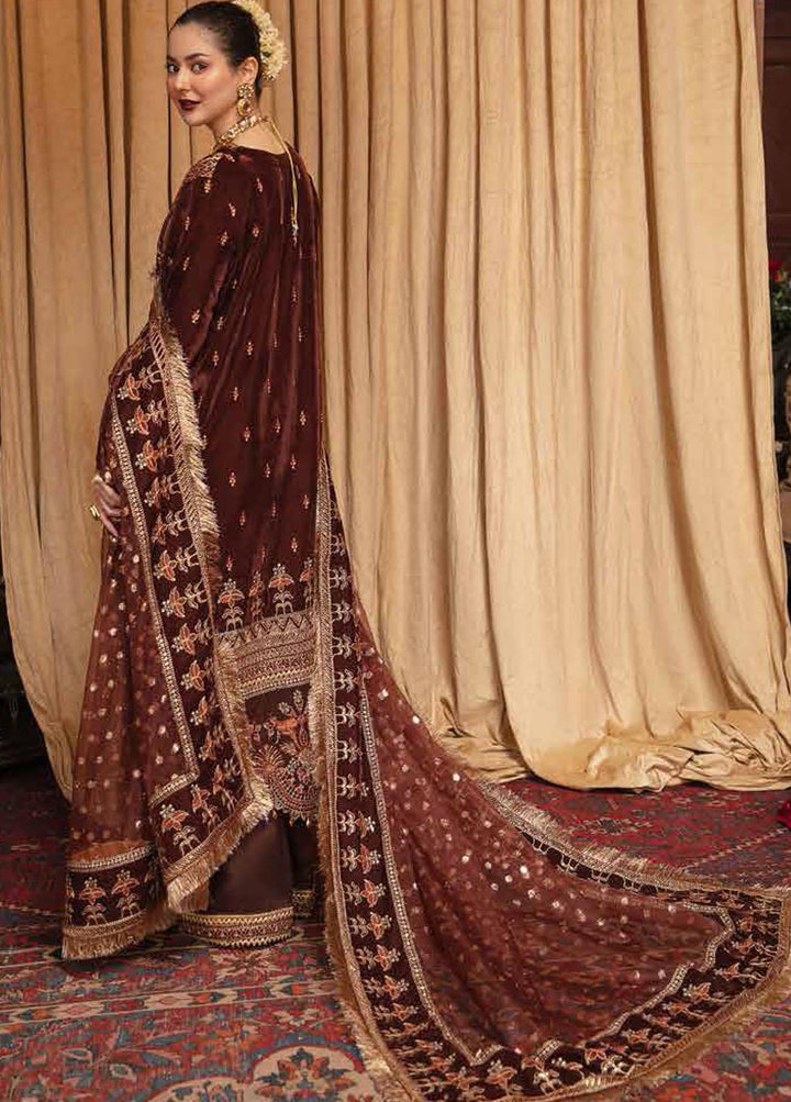 Nagma By Afrozeh Embroidered Velvet Suits Unstitched 3 Piece AF21NV 05 Jahan Ara - Luxury Collection