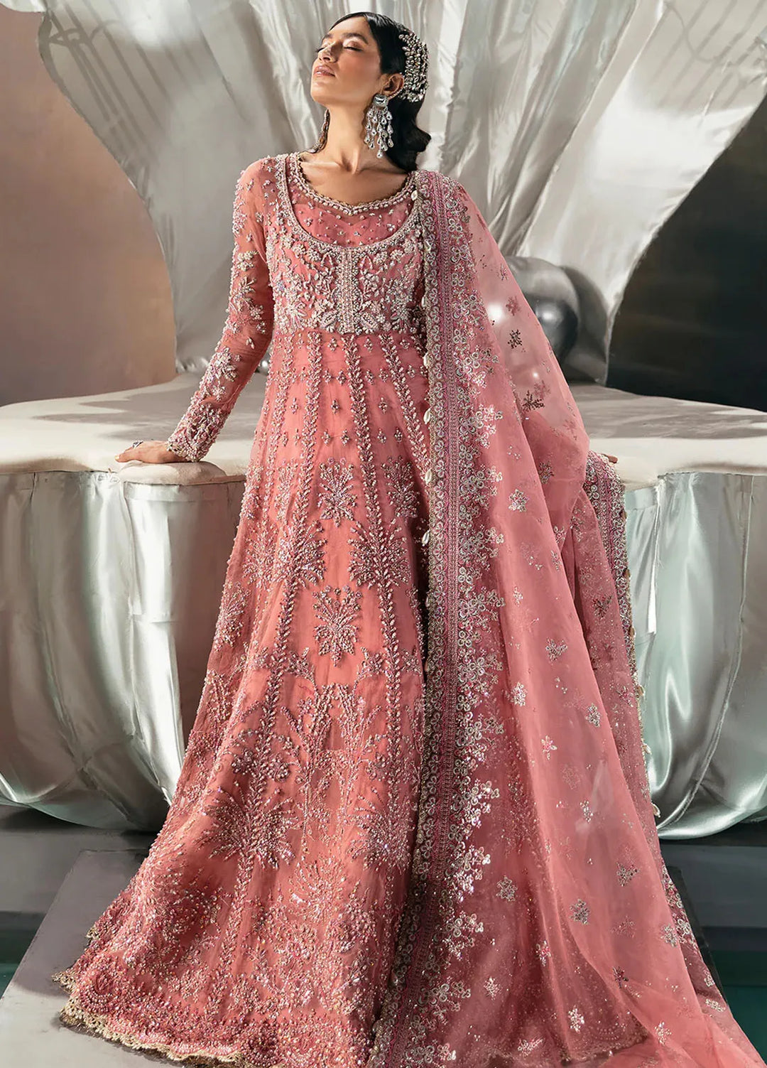 Afrozeh Pret Embroidered Organza 4 Piece Suit Felicia