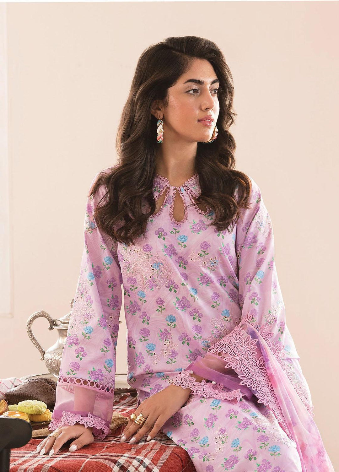Afrozeh Embroidered Lawn Suits Unstitched 3 Piece AF23P Blossom Bliss - Summer Collection