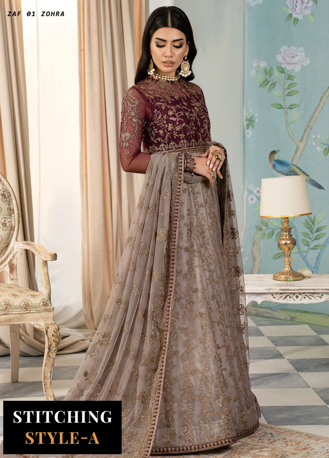 Afsanah by Zarif Embroidered  Suits Unstitched 3 Piece ZF24AF ZAF 01 Zohra - Formals Collection