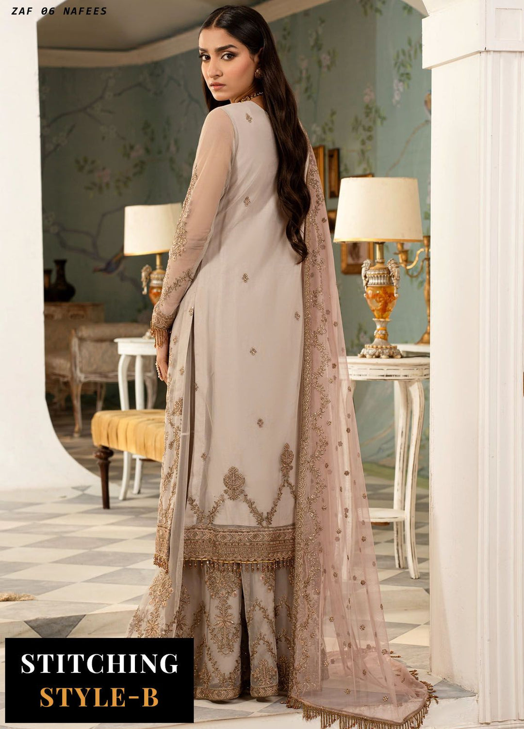 Afsanah by Zarif Embroidered  Suits Unstitched 3 Piece ZF24AF ZAF 06 Nafees - Formals Collection