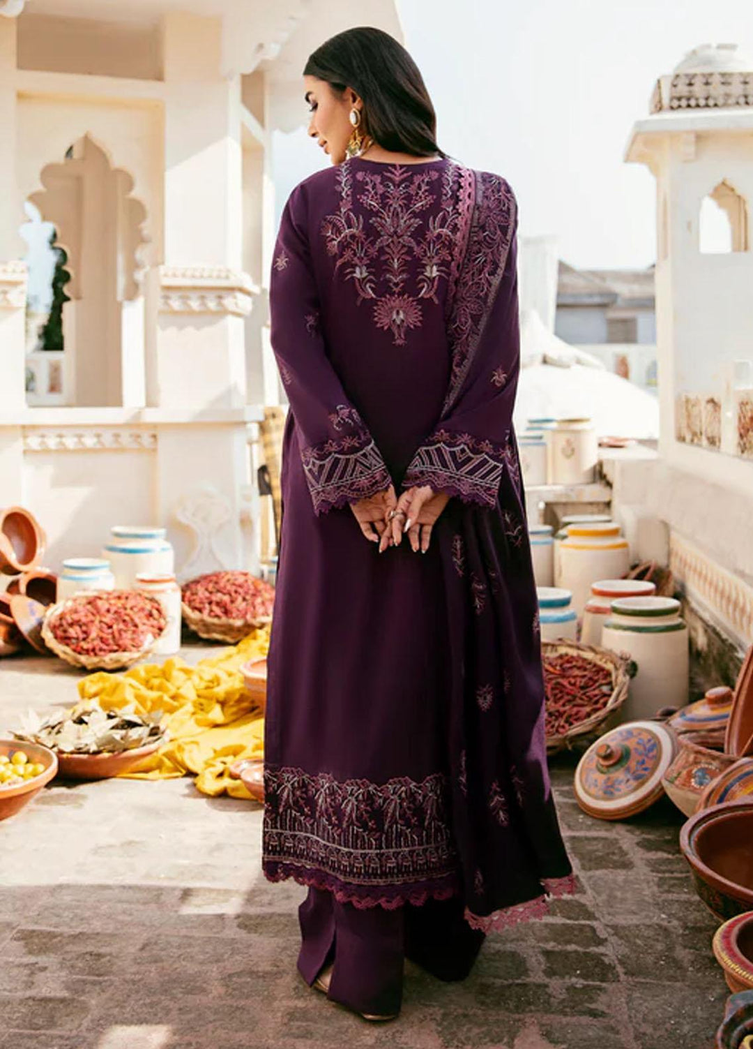 Afsanay By Florent Embroidered Khaddar Suits Unstitched 3 Piece FL23LCK FLK-3A - Winter Collection
