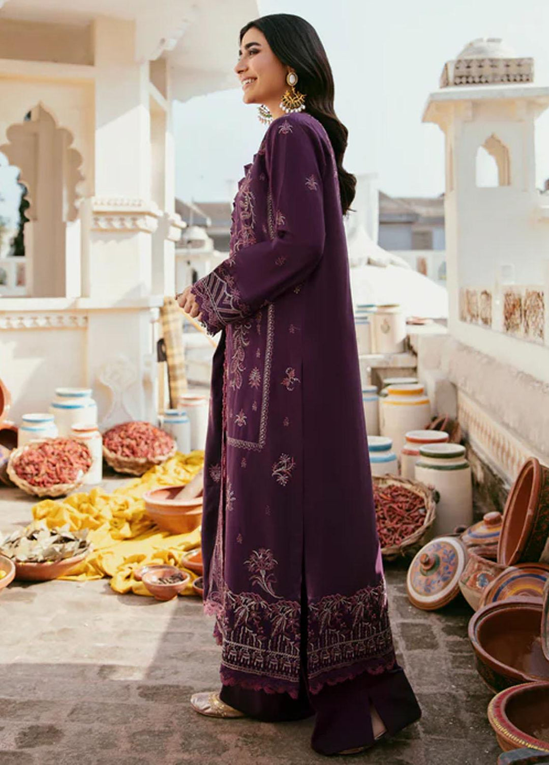 Afsanay By Florent Embroidered Khaddar Suits Unstitched 3 Piece FL23LCK FLK-3A - Winter Collection