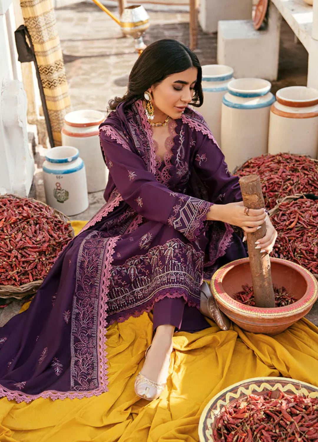 Afsanay By Florent Embroidered Khaddar Suits Unstitched 3 Piece FL23LCK FLK-3A - Winter Collection