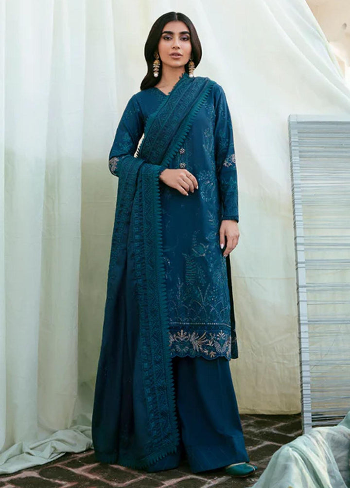 Afsanay By Florent Embroidered Khaddar Suits Unstitched 3 Piece FL23LCK FLK-8A - Winter Collection