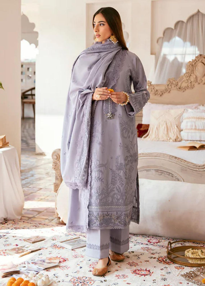 Afsanay By Florent Embroidered Khaddar Suits Unstitched 3 Piece FL23LCK FLK-8B - Winter Collection