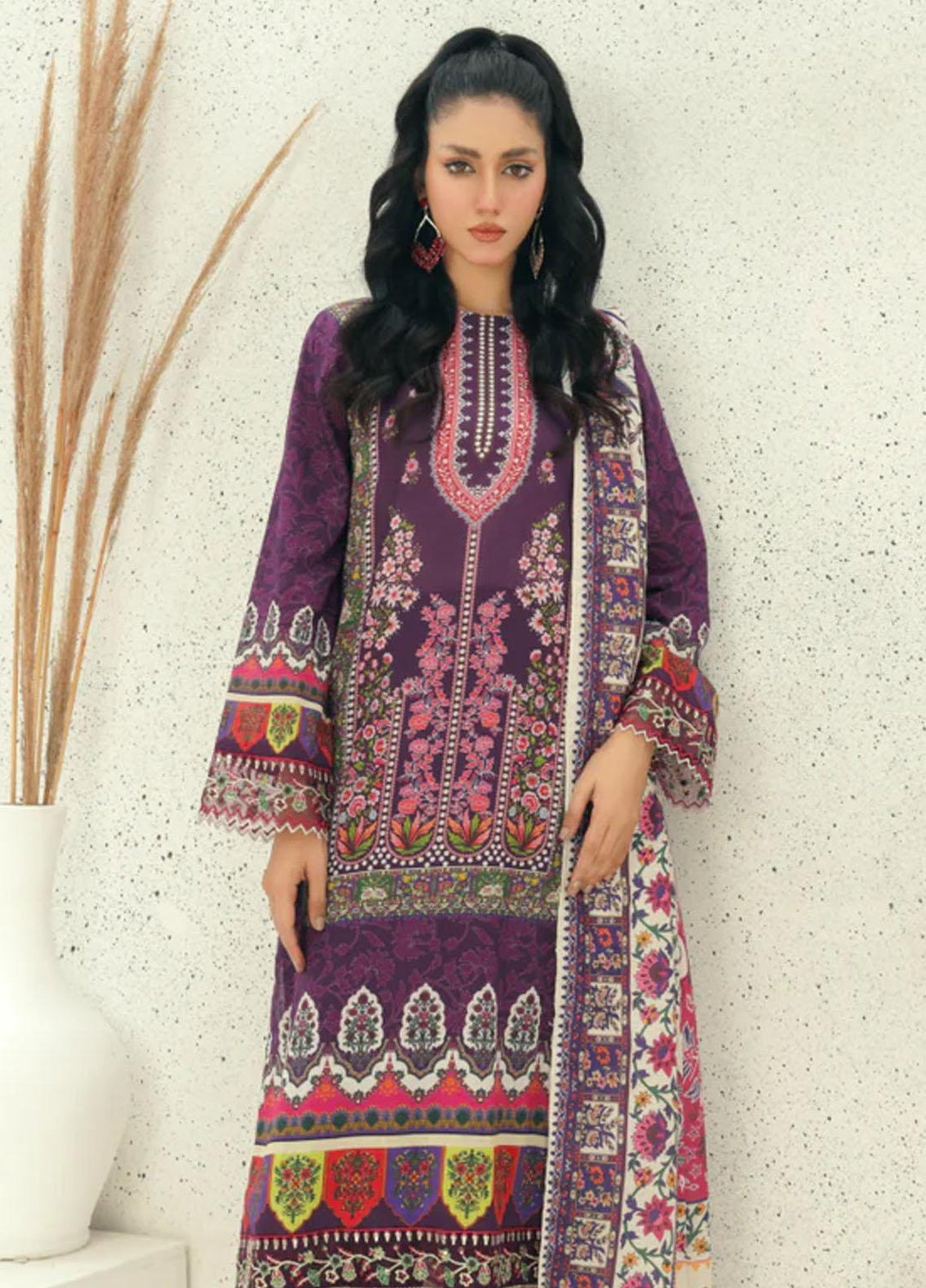 Afsaneh By AY Textile Embroidered Lawn Suits Unstitched 3 Piece AYT24A AY-014 - Spring / Summer Collection