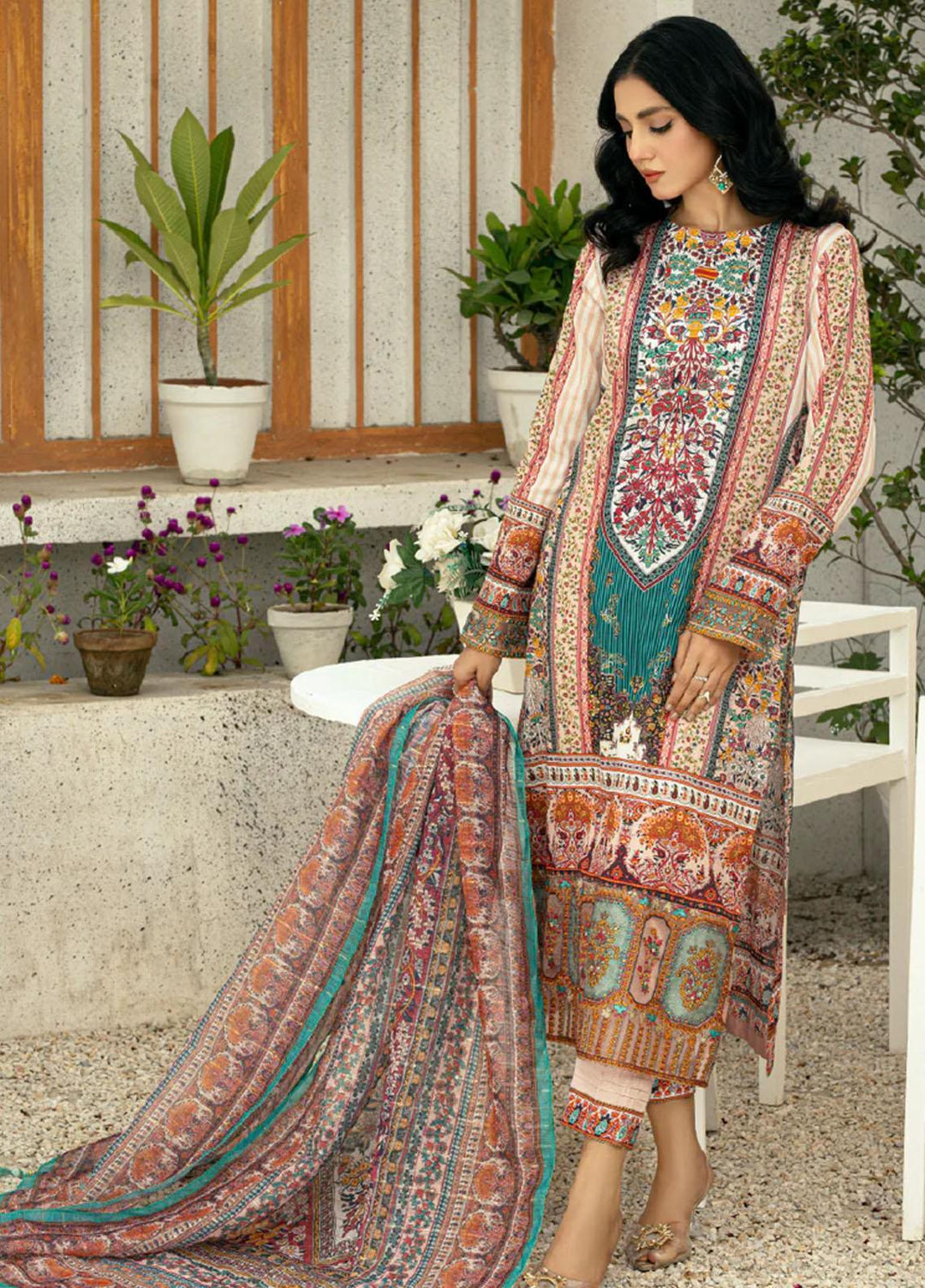Afsaneh By AY Textile Embroidered Lawn Suits Unstitched 3 Piece AYT24A AY-020 - Spring / Summer Collection