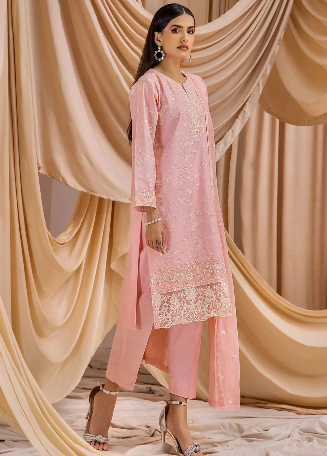Afsaneh By Retro Pret Embroidered Cotton Net 3 Piece Suit RAF03
