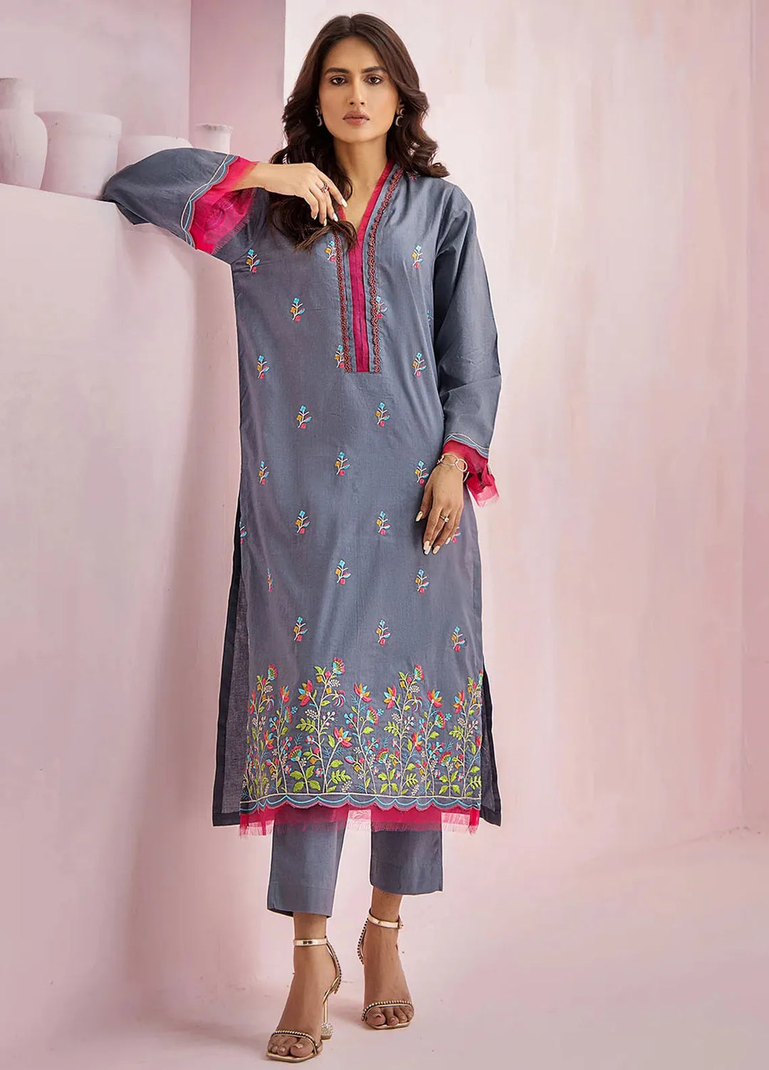 Afsaneh By Retro Pret Embroidered Lawn 2 Piece Suit RKF01