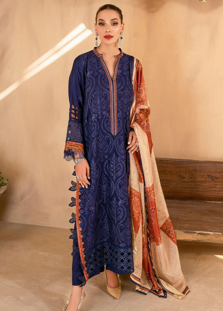 Afshan By Zoya & Fatima Embroidered Organza  Suits Unstitched 3 Piece ZOF23A Zohra - Eid Collection