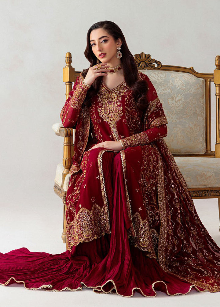 Aik Atelier Embroidered Chiffon Suits Unstitched 3 Piece AIK25UF D-06 - Formals Collection