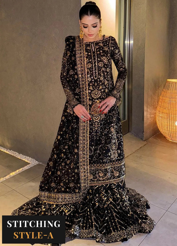 AIK Atelier Embroidered Khaadi Net Suits Unstitched 3 Piece AIK24WF2 Look 07 - Wedding Collection