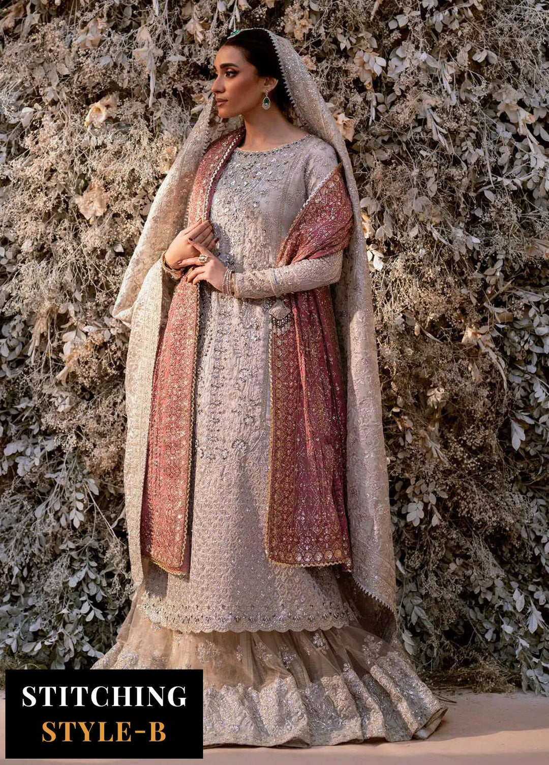 Aik Atelier Embroidered Kundan Zari Suit Unstitched 3 Piece AIK25WF Look-09 - Formals Collection