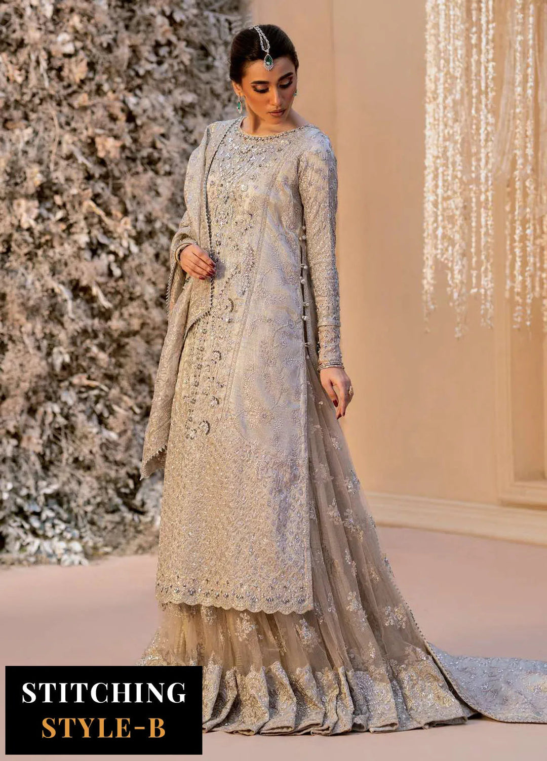 Aik Atelier Embroidered Kundan Zari Suit Unstitched 3 Piece AIK25WF Look-09 - Formals Collection