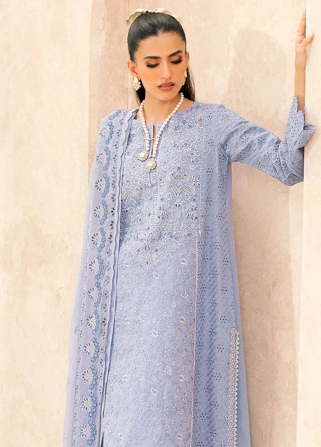 Aik Atelier Embroidered Lawn Suit Unstitched 3 Piece AIK24E LOOK 01 A - Summer Collection
