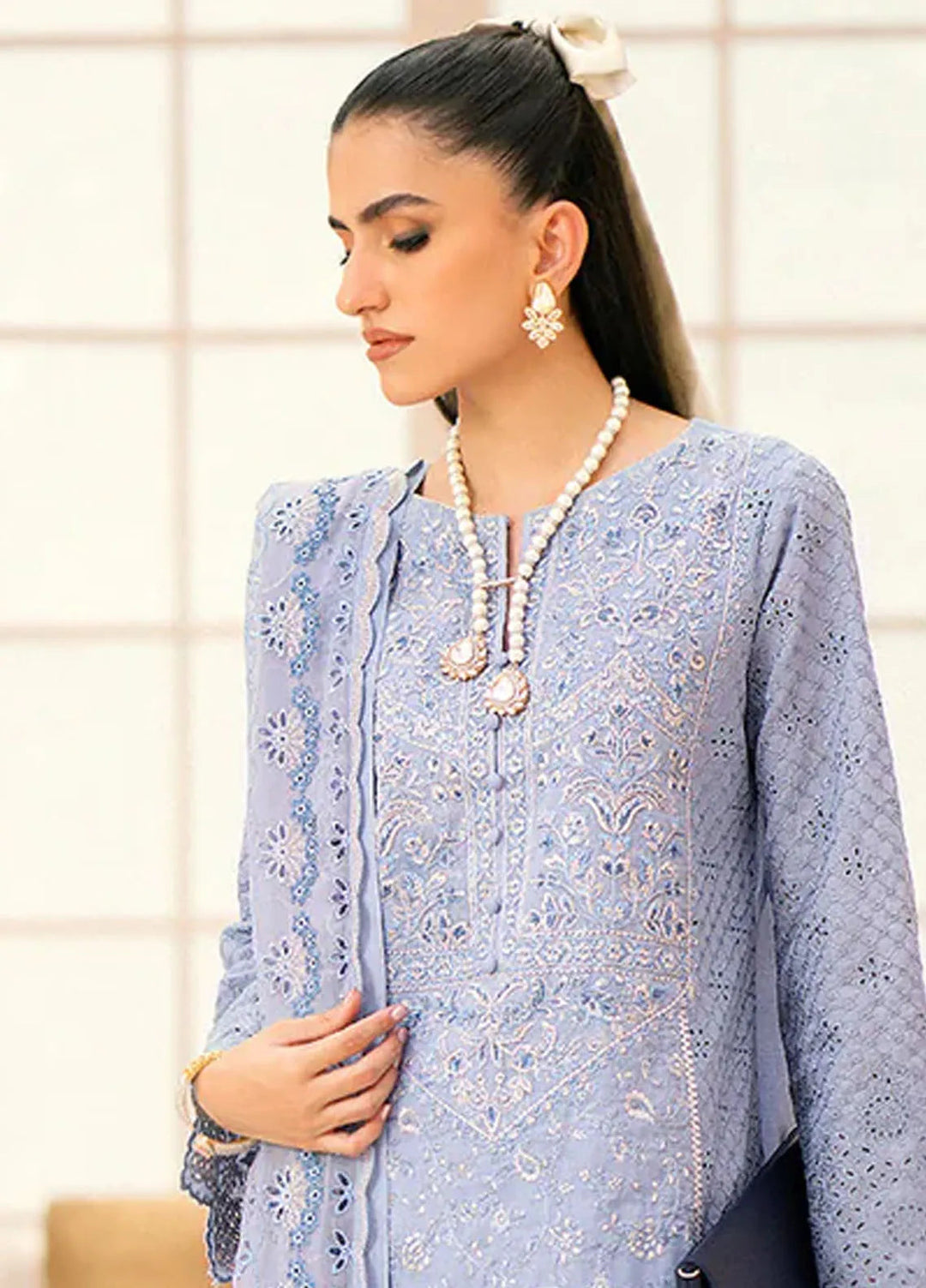 Aik Atelier Embroidered Lawn Suit Unstitched 3 Piece AIK24E LOOK 01 A - Summer Collection