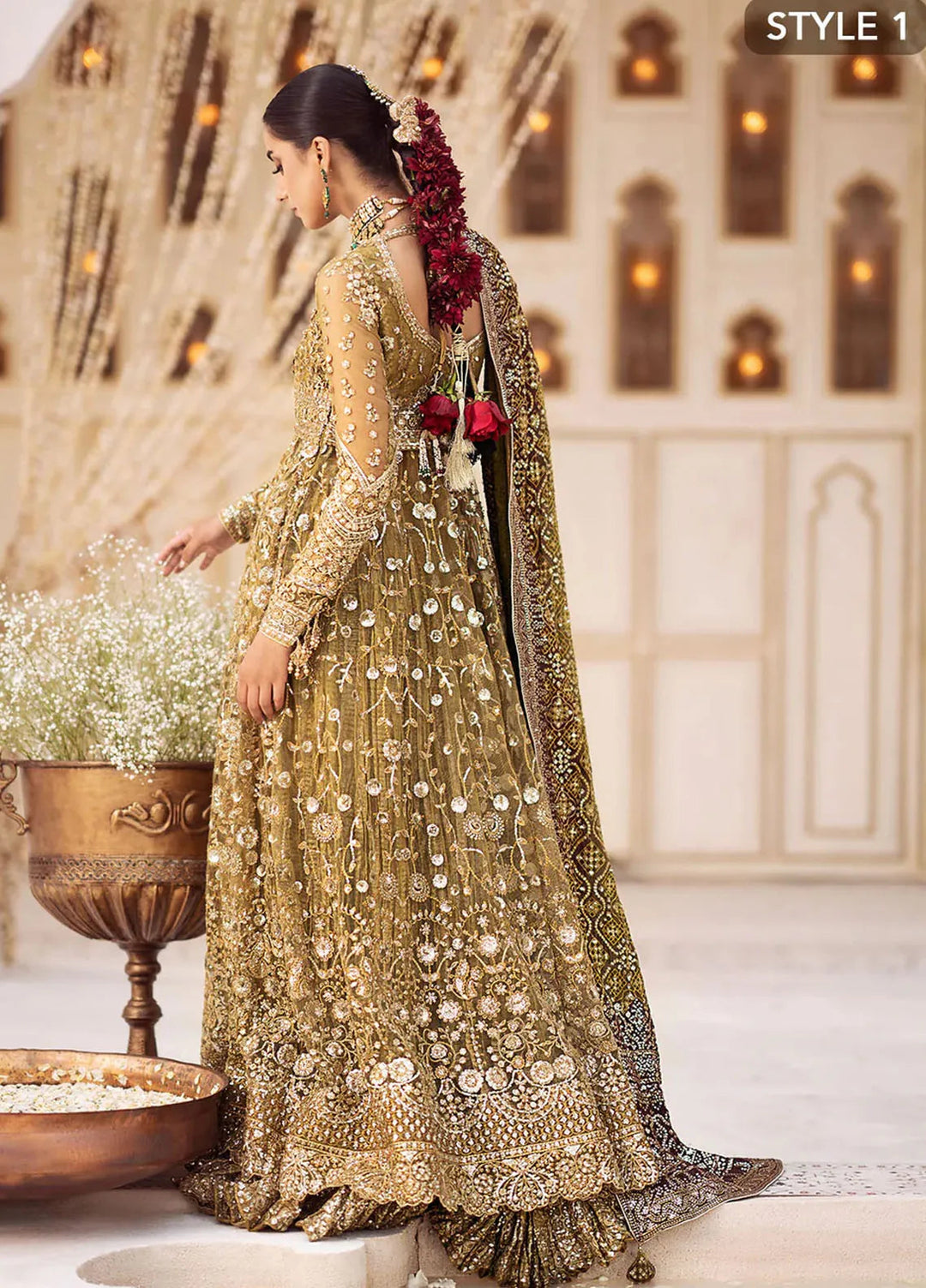AIK Atelier Embroidered Net Suits Unstitched 3 Piece AIK24WF2 Look 04 - Wedding Collection