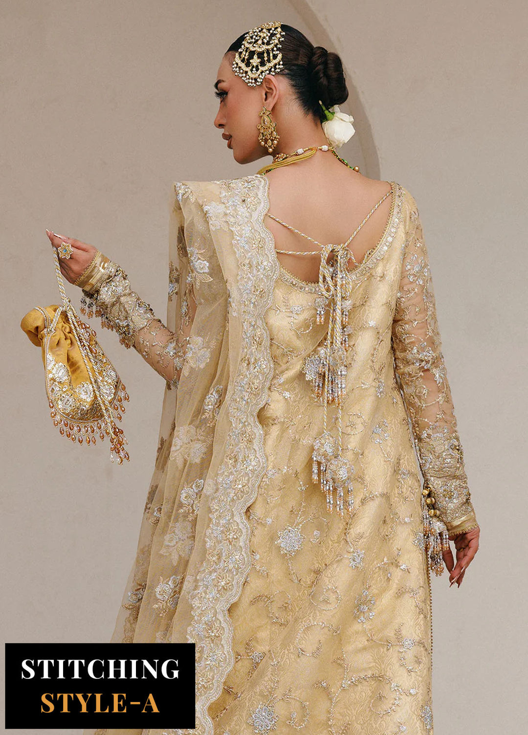 Aik Atelier Embroidered Net Suits Unstitched 3 Piece AIK25WU D-06 - Formals Collection