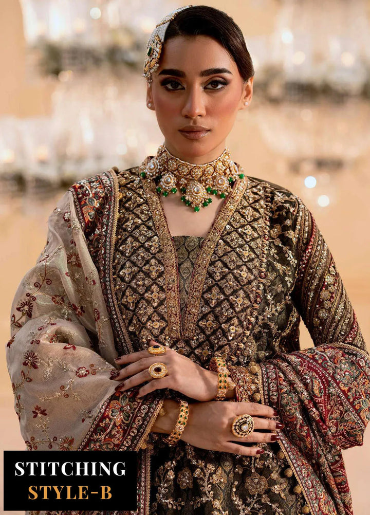 Aik Atelier Embroidered Organza Suit Unstitched 3 Piece AIK25WF Look-04 - Formals Collection