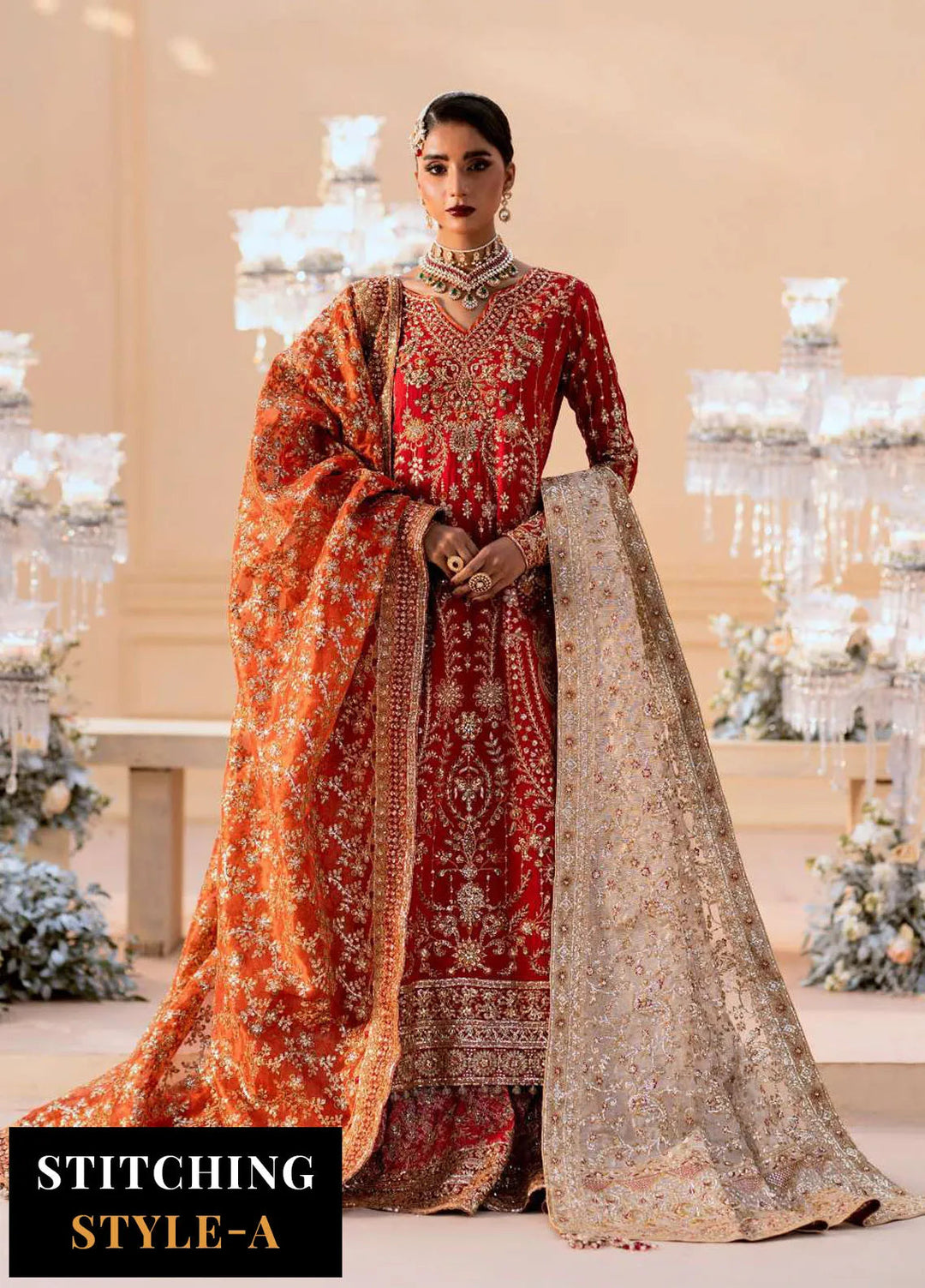 Aik Atelier Embroidered Silk Suit Unstitched 3 Piece AIK25WF Look-01 - Formals Collection