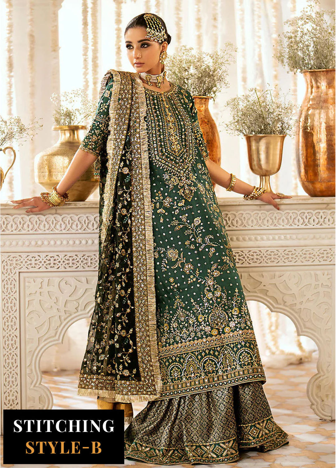 AIK Atelier Embroidered Silk Suits Unstitched 3 Piece AIK24WF Look 07 - Wedding Collection