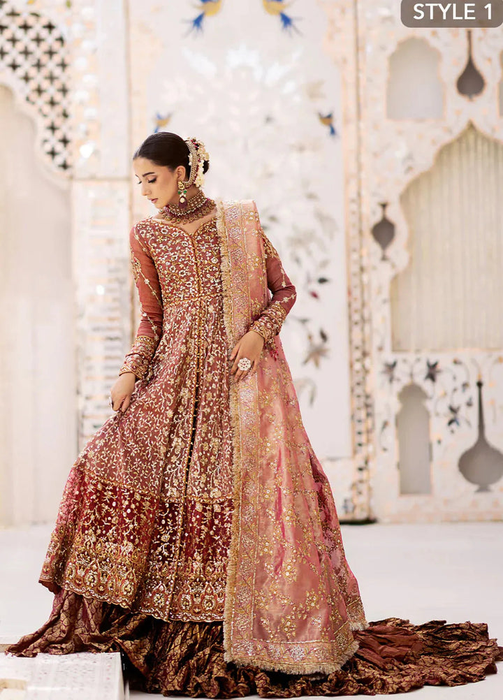 AIK Atelier Embroidered Zari Net Suits Unstitched 3 Piece AIK24WF2 Look 08 - Wedding Collection