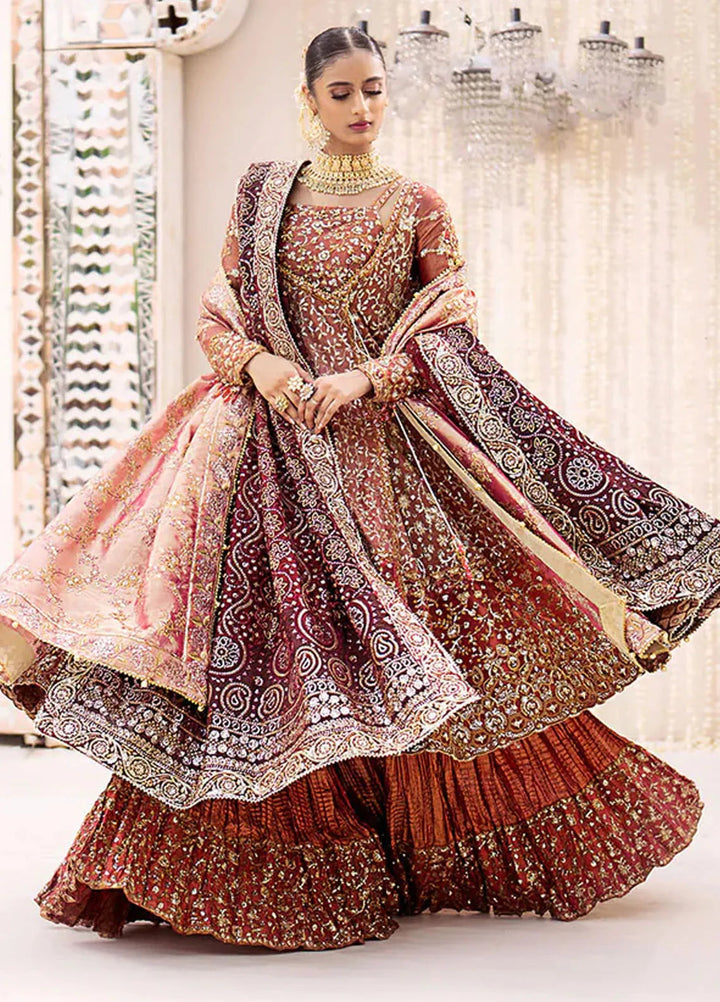 AIK Atelier Embroidered Zari Net Suits Unstitched 3 Piece AIK24WF2 Look 08 - Wedding Collection