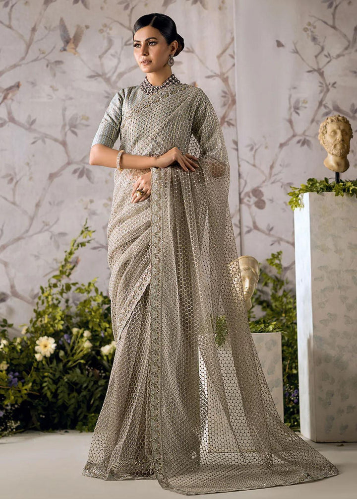 AIK Atelier Embroidered   Unstitched Saree AIK23TS Look-03 - Luxury Collection