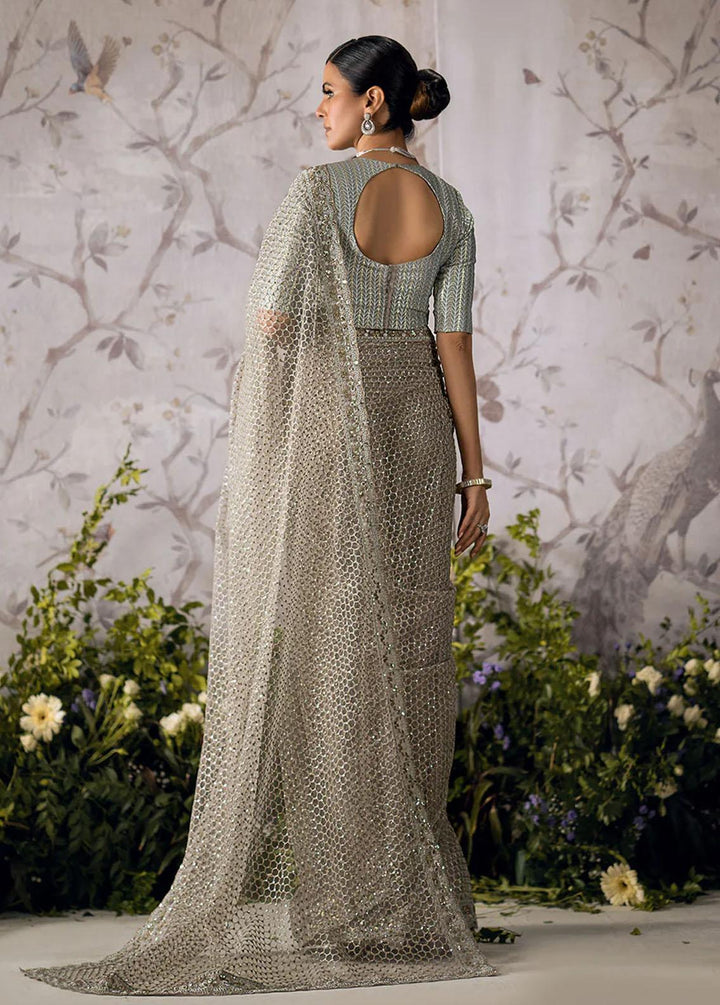 AIK Atelier Embroidered   Unstitched Saree AIK23TS Look-03 - Luxury Collection