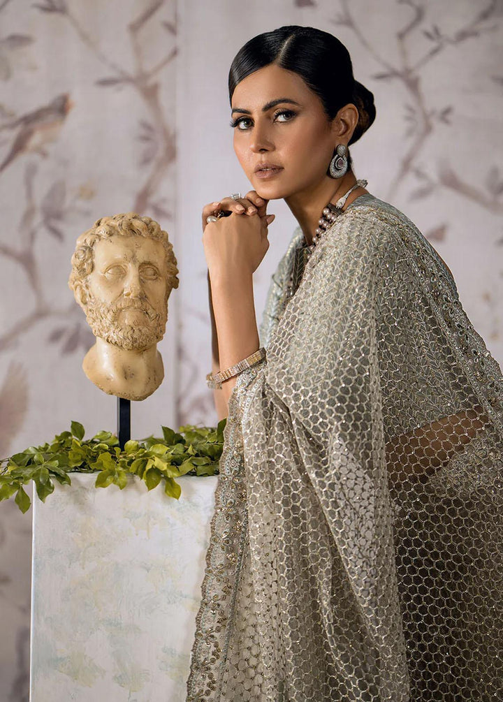 AIK Atelier Embroidered   Unstitched Saree AIK23TS Look-03 - Luxury Collection
