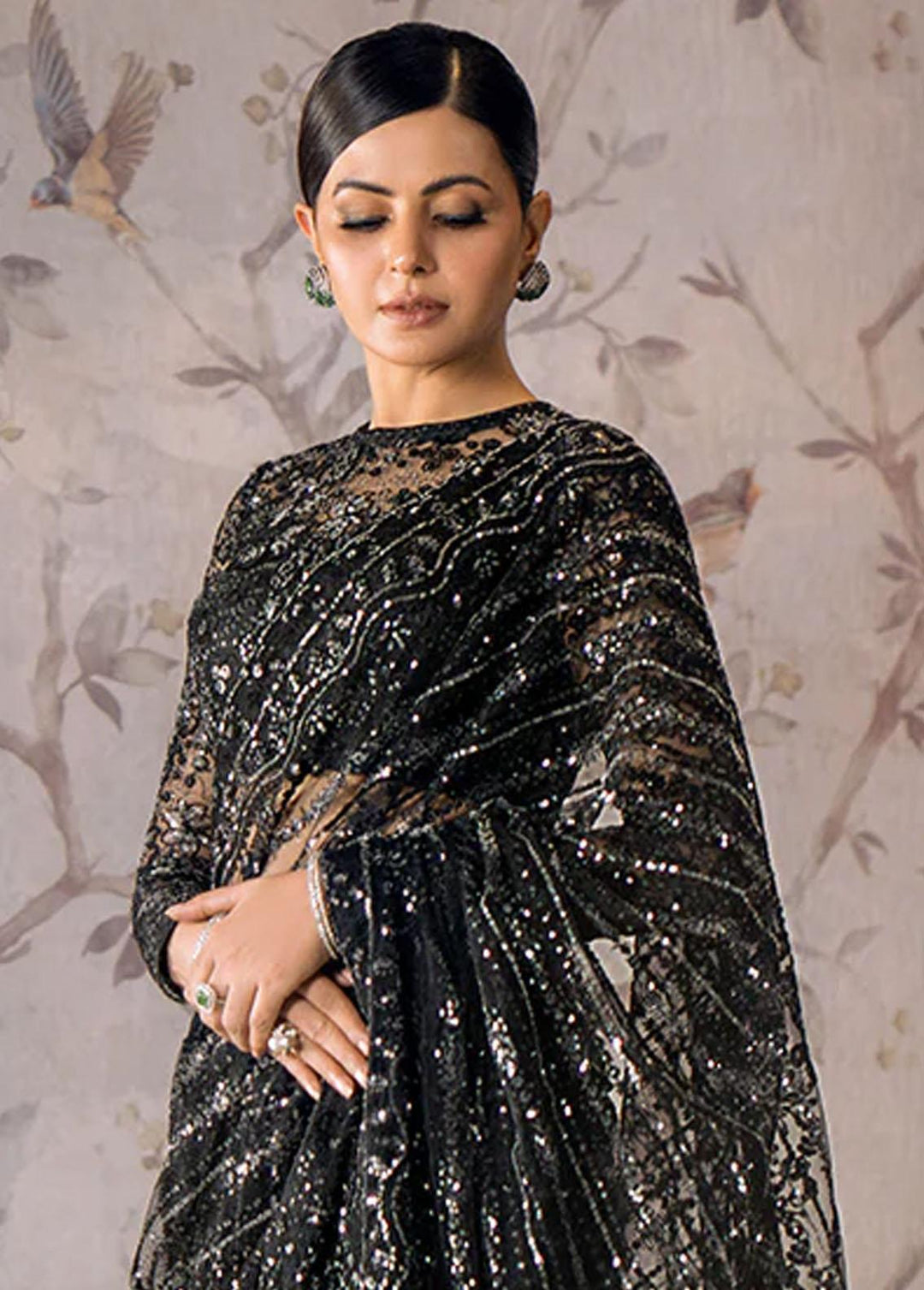 AIK Atelier Embroidered   Unstitched Saree AIK23TS Look-05 - Luxury Collection