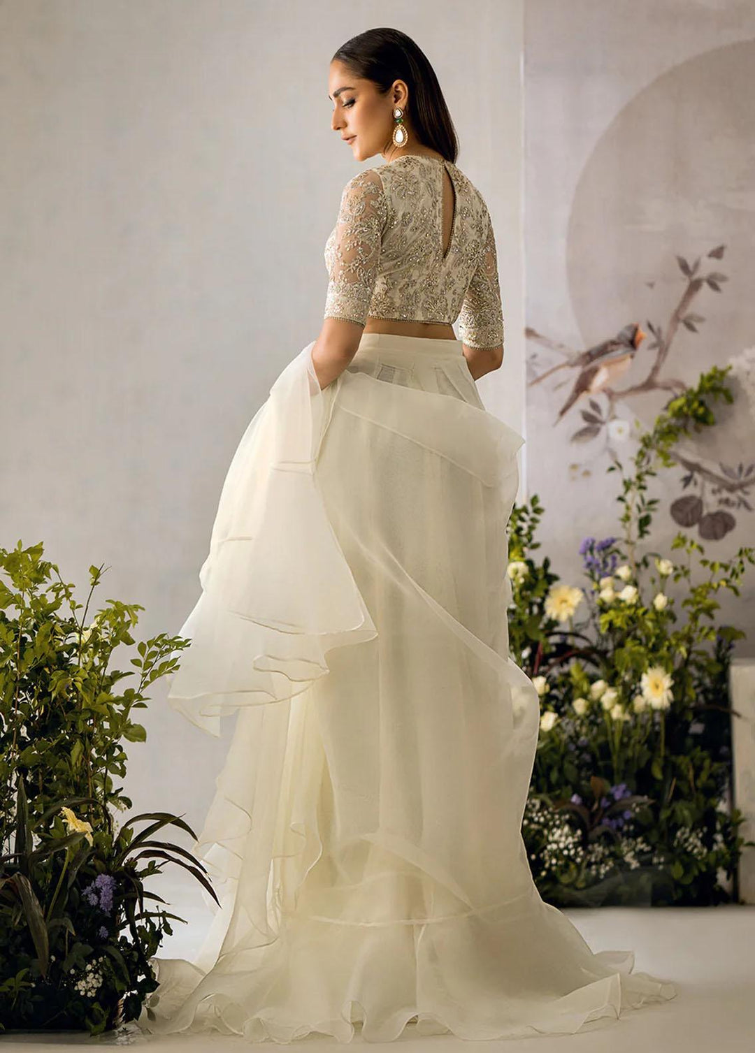 AIK Atelier Embroidered   Unstitched Saree AIK23TS Look-07 - Luxury Collection
